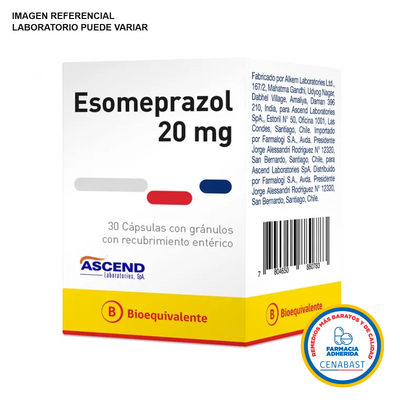 Esomeprazol Cápsulas con Gránulos con Recubrimiento Entérico 20mg Medicamento Cenabast