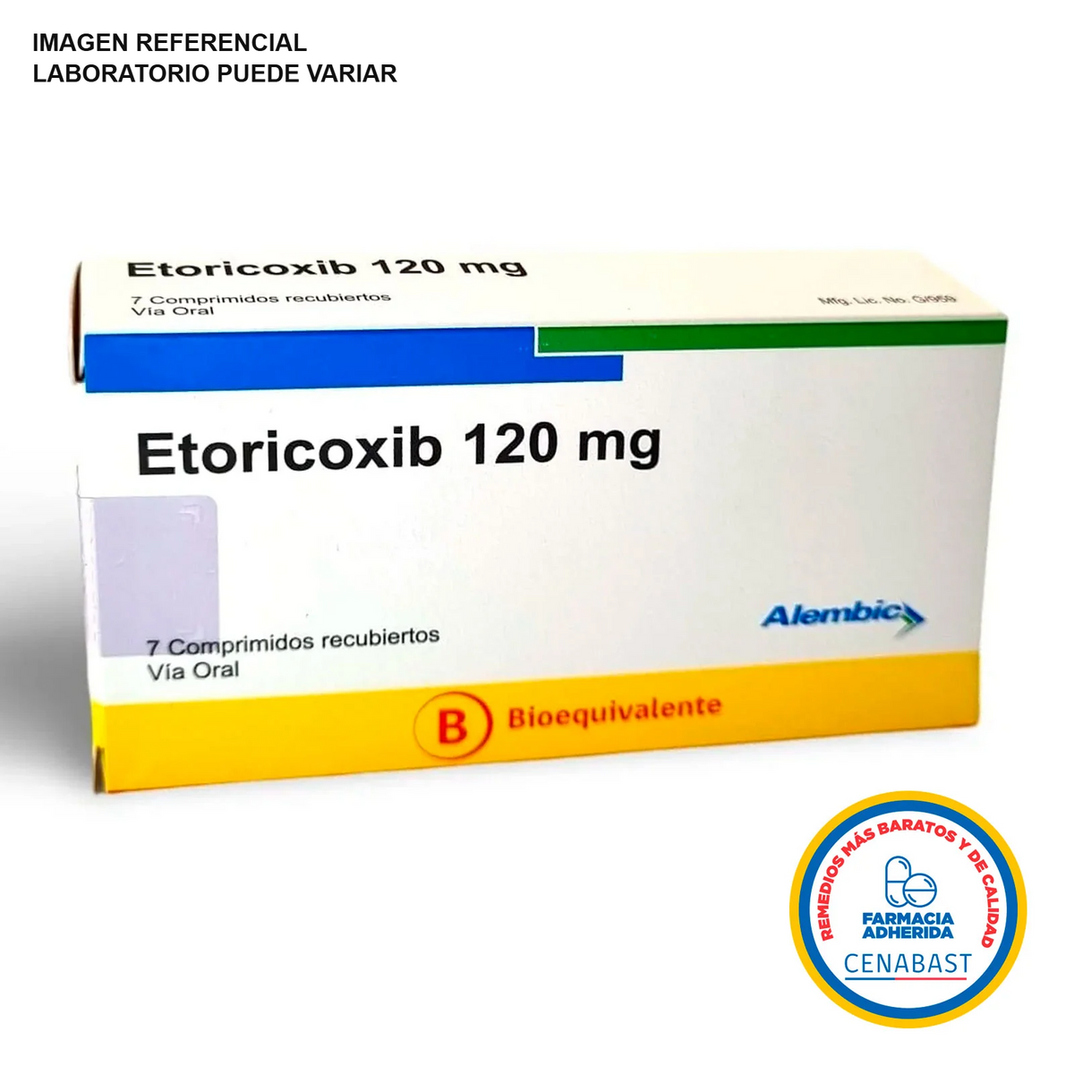Etoricoxib 120mg - 7 Comprimidos Recubiertos
