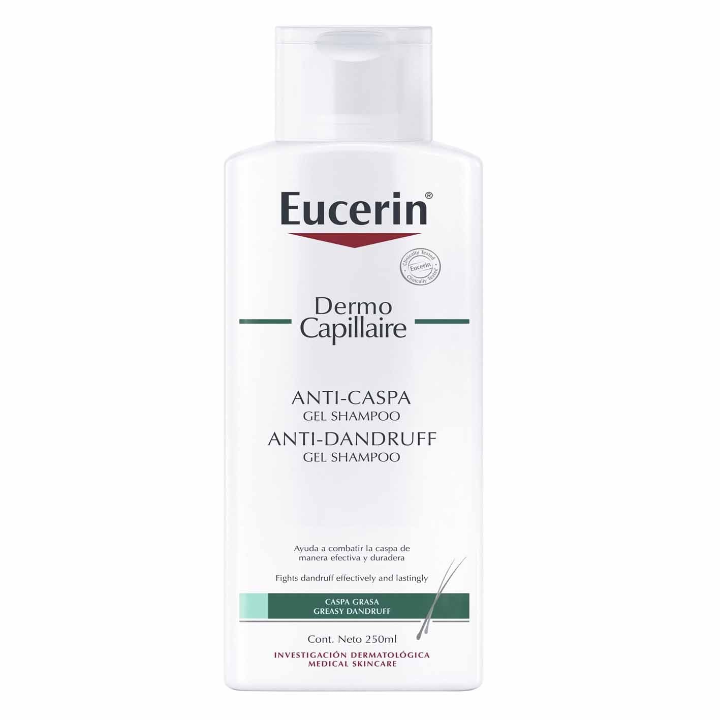 Eucerin Dermo Capillaire Shampoo Gel Anti-Caspa Grasa - Farmacias Curie