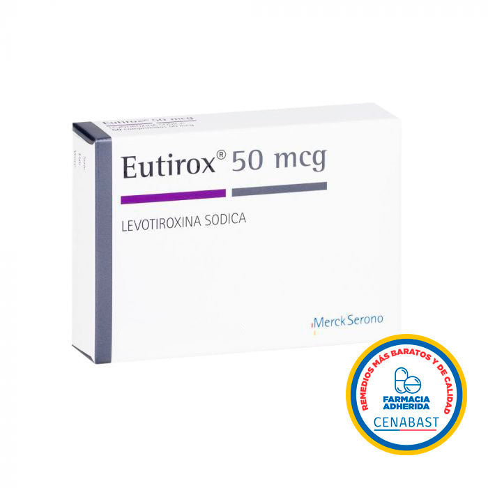 Eutirox 50mcg - 100 Comprimidos - Medicamento Cenabast