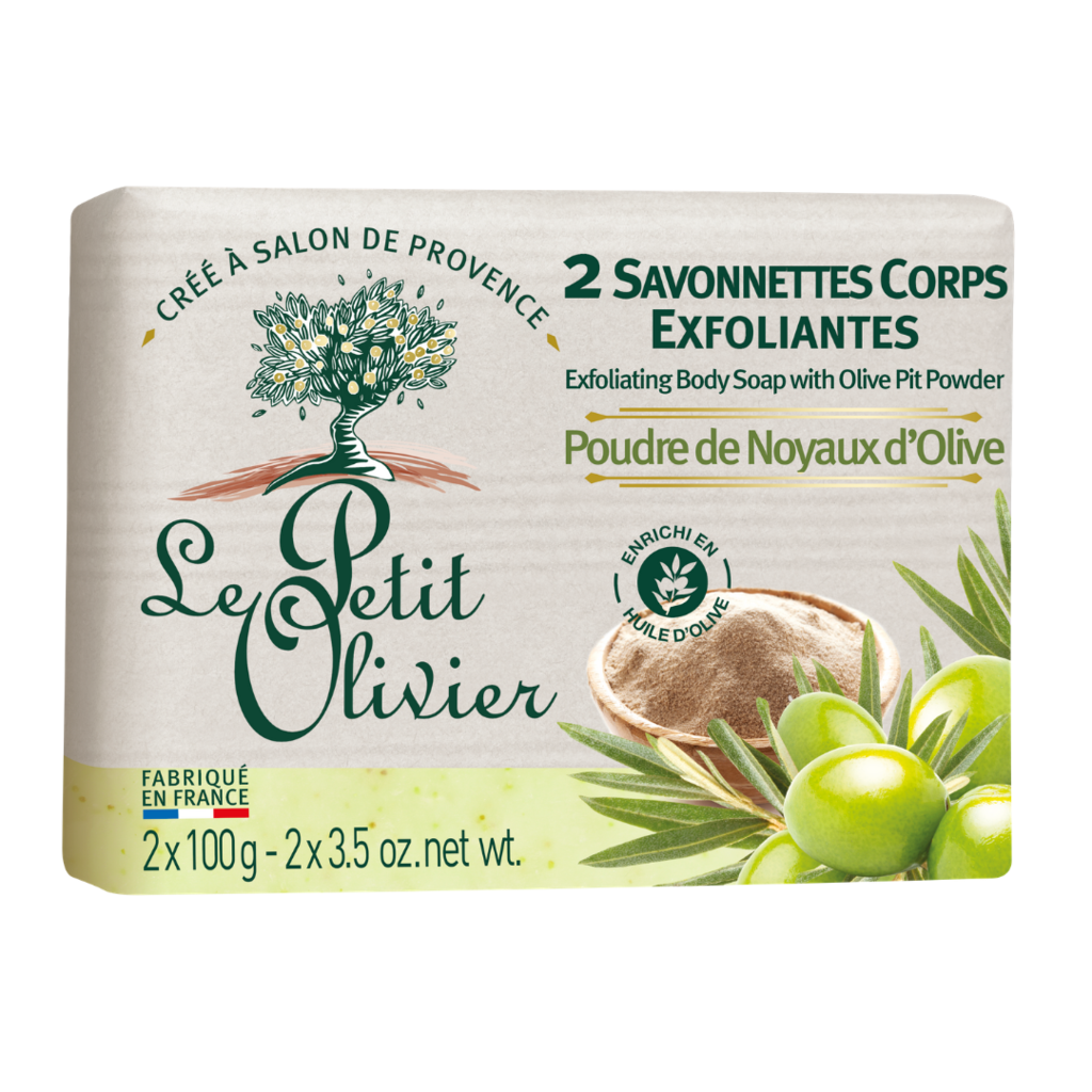 Le Petit Olivier Jabón Exfoliante Cuesco de Oliva 2un