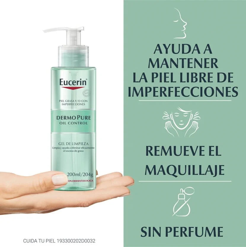 Eucerin DermoPure Oil Control - Gel de Limpieza Facial 200mL