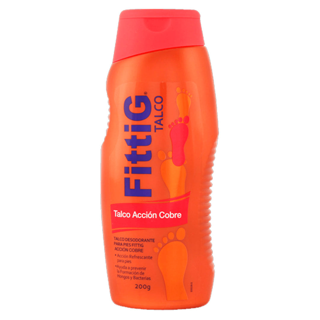 Fittig Cobre Talco Polvo para Pies