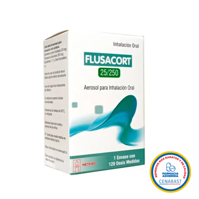 Flusacort Aerosol para Inhalación 25/250 Medicamento Cenabast