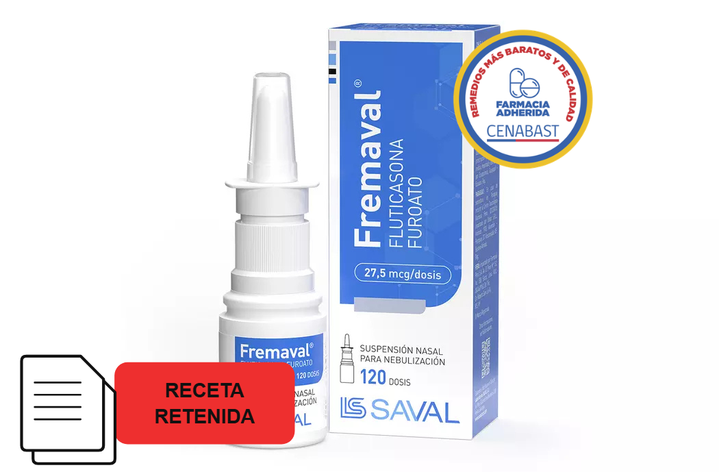 Fremaval 27.5mcg Suspensión Nasal - 120 Dosis - Medicamento Cenabast