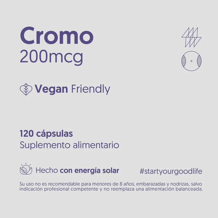 Cromo 200mcg - 120 Cápsulas