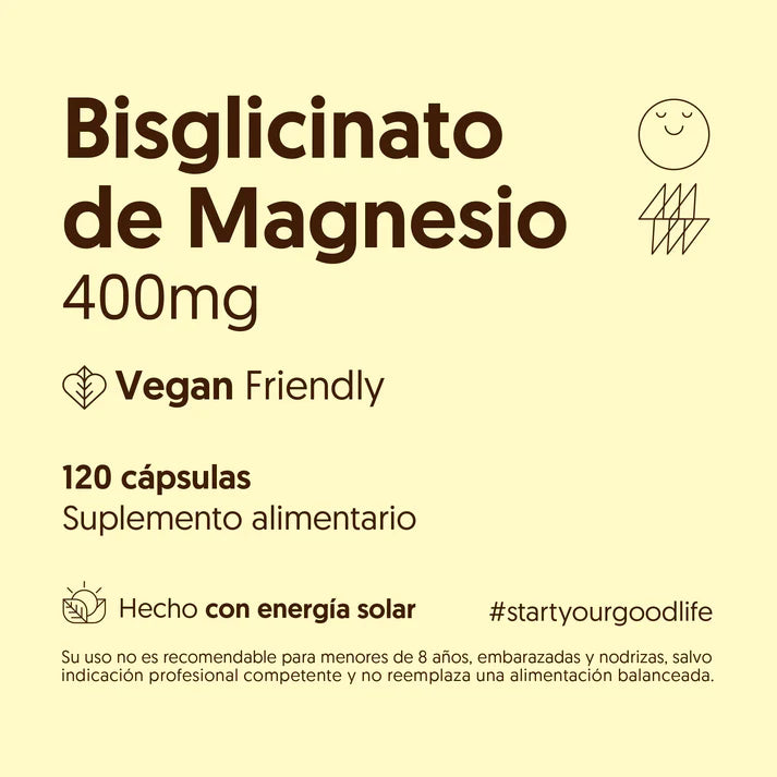 Bisglicinato de Magnesio 400mg - 120 Cápsulas