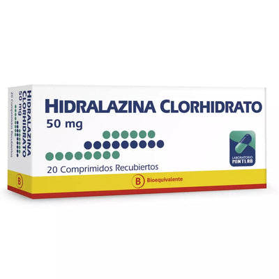 Hidralazina 50 mg - 20 Comprimidos Recubiertos