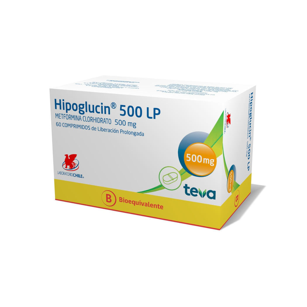 Hipoglucin LP 500 mg - 60 Comprimidos de Liberación Prolongada