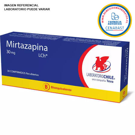 Mirtazapina 30mg - 30 Comprimidos Recubiertos - Medicamento Cenabast