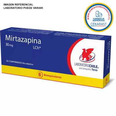 Mirtazapina 30mg - 30 Comprimidos Recubiertos - Medicamento Cenabast