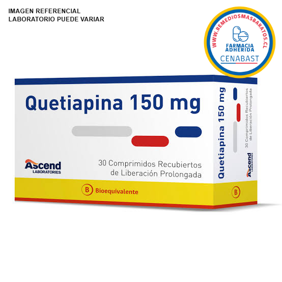 Quetiapina 150mg - 30 Comprimidos de Liberación Prolongada - Medicamento Cenabast