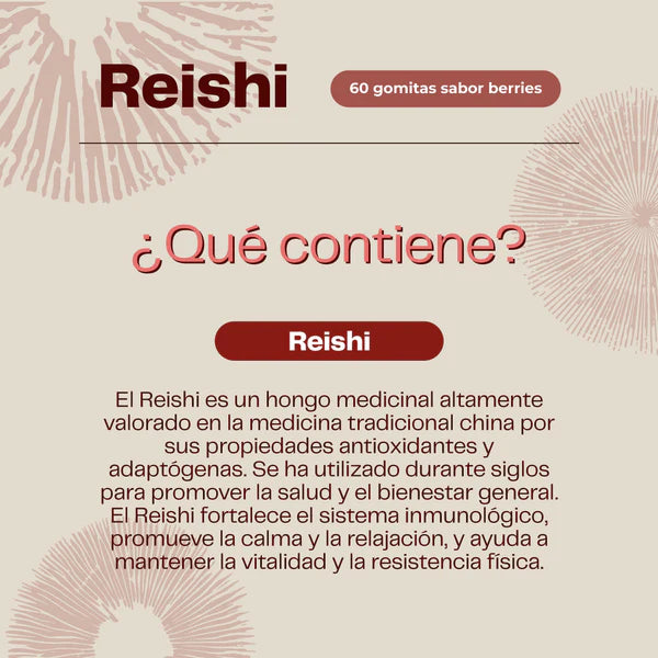 Hongo Reishi + Vitamina B12 - 60 Gomitas