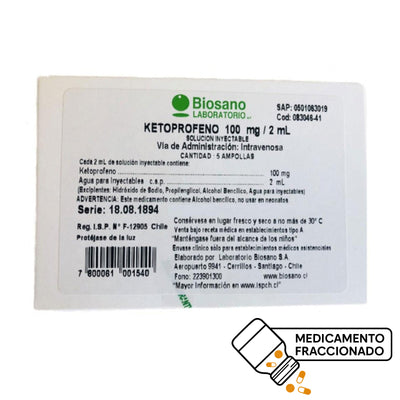 Ketoprofeno Inyectable x 1 Ampolla
