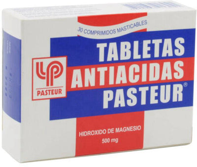 Tabletas Antiacidas Pasteur - 30 Comprimidos Masticables