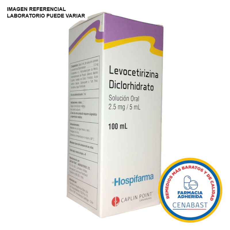 Levocetirizina Solución Oral 2.5mg/5ml - 100 ml - Medicamento Cenabast