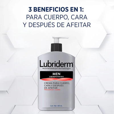 Lubriderm Crema 3 en 1 Men 400 ml