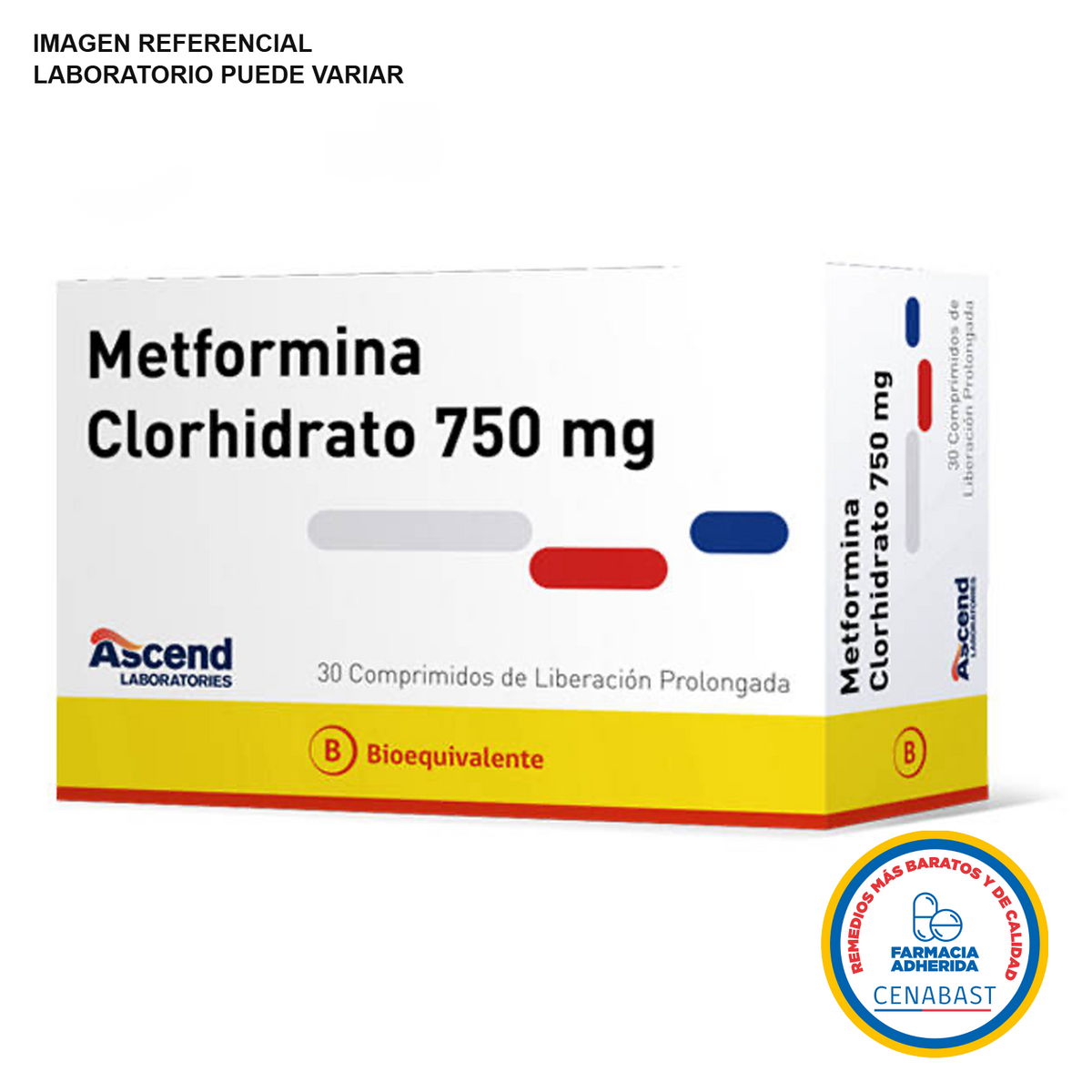 Metformina 750mg - 30 Comprimidos de Liberación Prolongada - Medicamento Cenabast