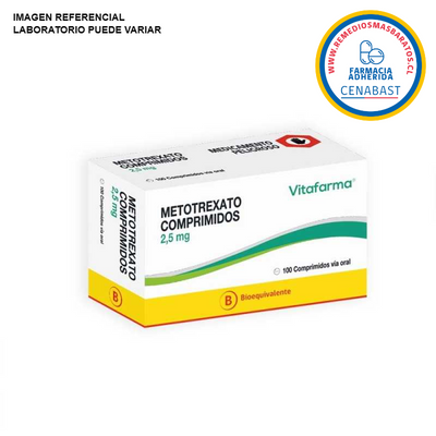 Metotrexato 2.5mg - 100 Comprimidos - Medicamento Cenabast