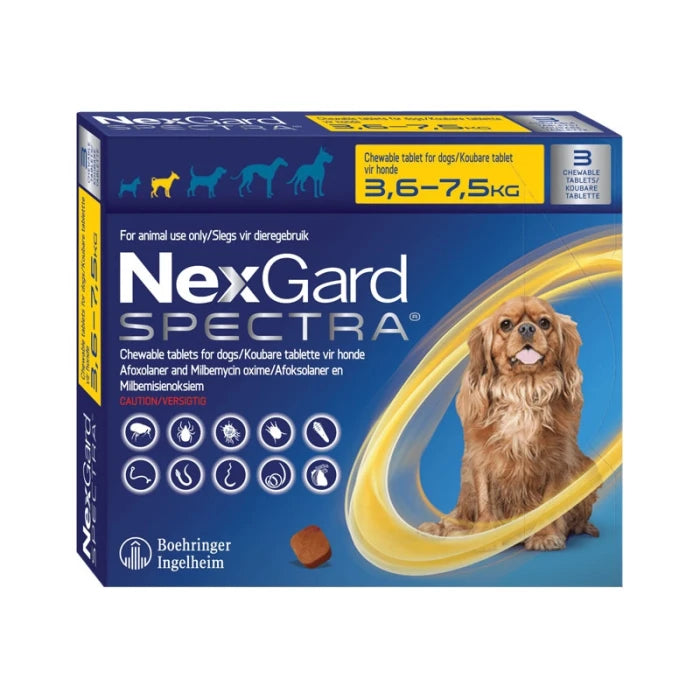 Nexgard Spectra 3,6 - 7,5kg - 1 Comprimido Masticable