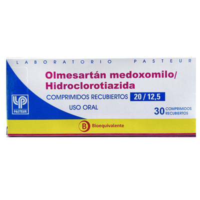 Olmesartán/Hidroclorotiazida Comprimidos Recubiertos 20/12,5 - Farmacias Curie