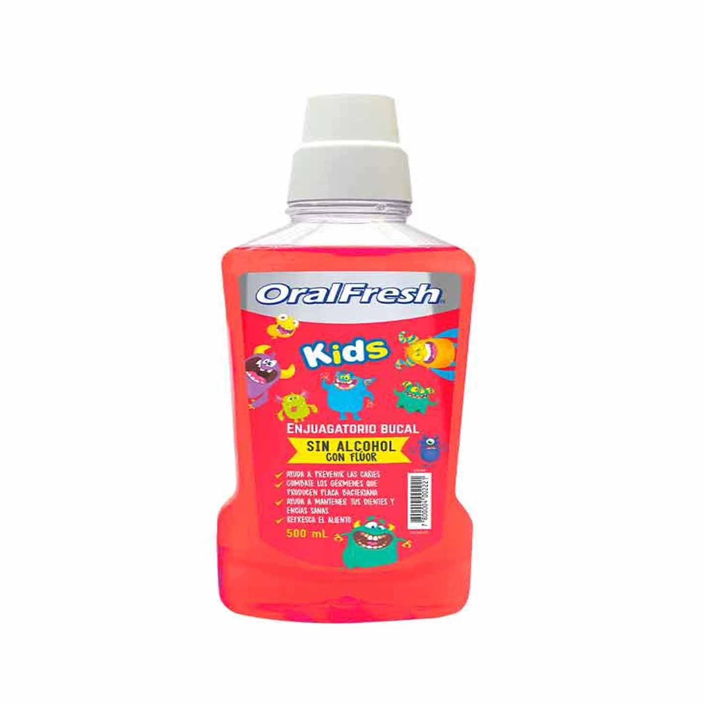 Oral Fresh Kids Sin Alcohol 500 ml - Farmacias Curie