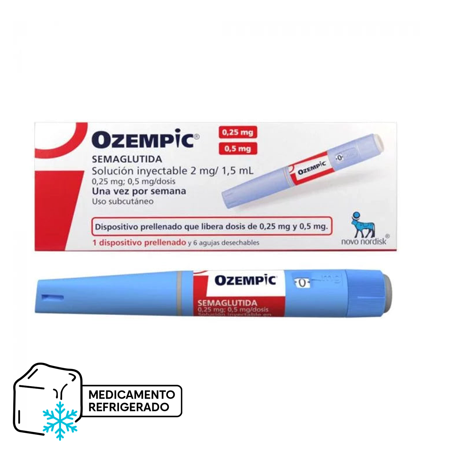 Ozempic 2mg/1,5mL - 1 Lapiz de 1,5 mL (Refrigerado)
