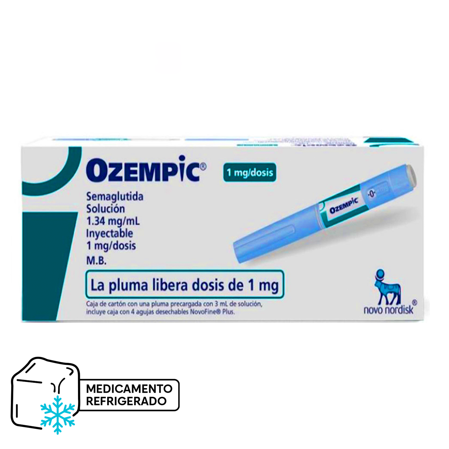 Ozempic 4mg/3mL - 1 Lápiz de 3 mL (Refrigerado)