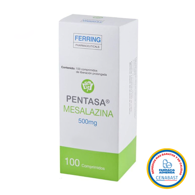 Pentasa 500mg - 100 comprimidos - Medicamento Cenabast