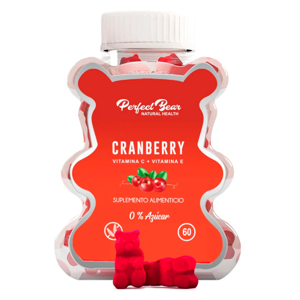 Perfect Bear Cranberry + Vitamina C + Vitamina E - 60 Gomitas