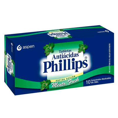 Tabletas Antiácidas Phillips - 10 unidades