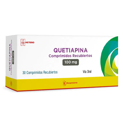 Quetiapina 100mg - 30 Comprimidos Recubiertos