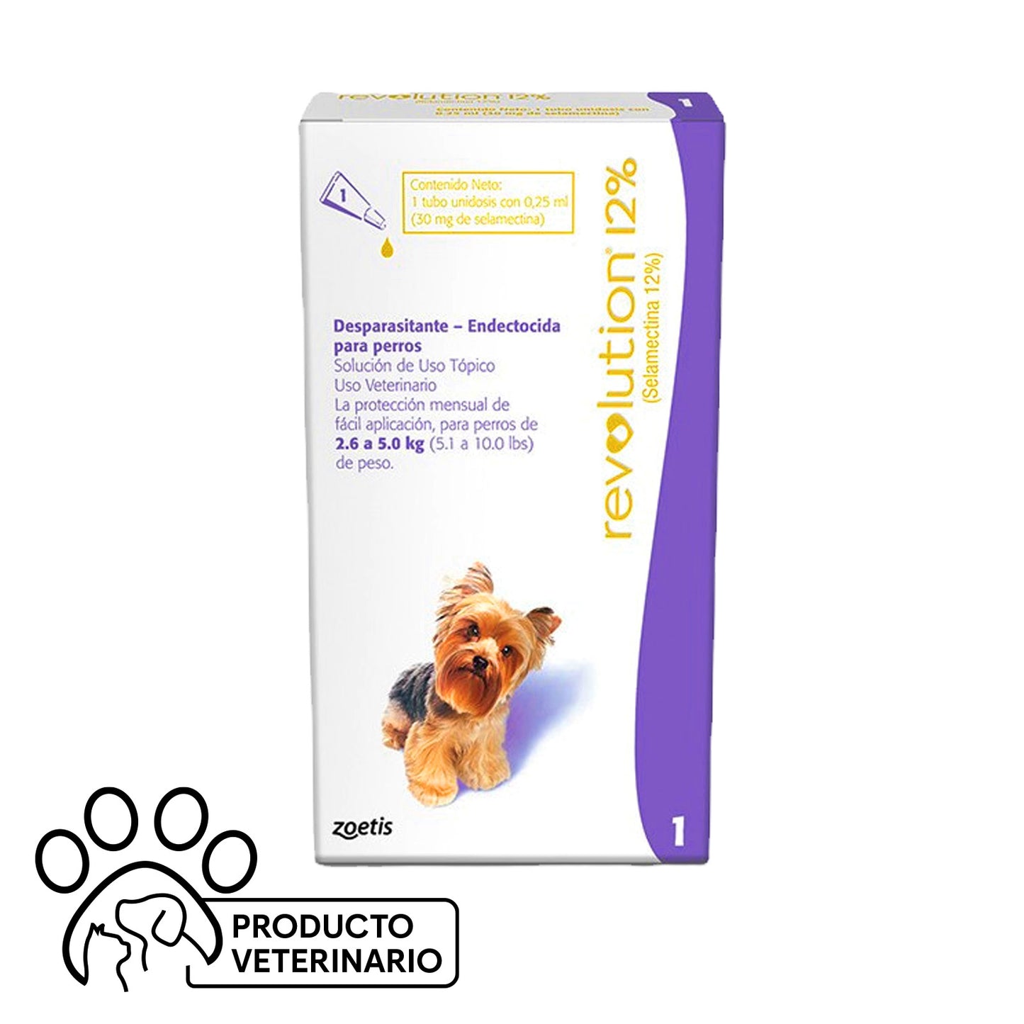 Revolution 12% Pipeta Perros 2,6-5kg