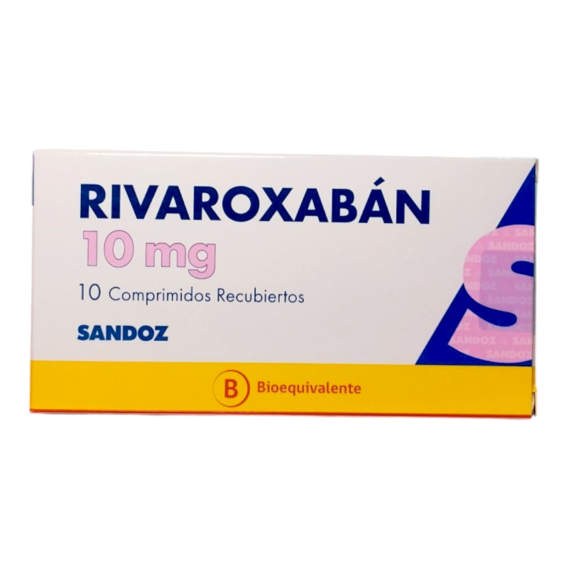 Rivaroxabán 10mg - 10 Comprimidos Recubiertos