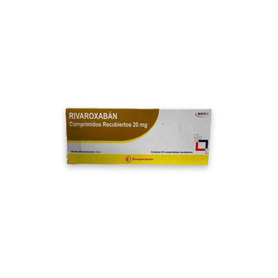 Rivaroxaban 20 mg - 30 Comprimidos Recubiertos