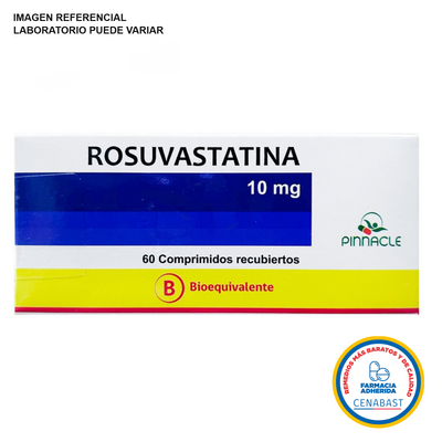 Rosuvastatina 10mg - 60 Comprimidos Recubiertos - Medicamento Cenabast