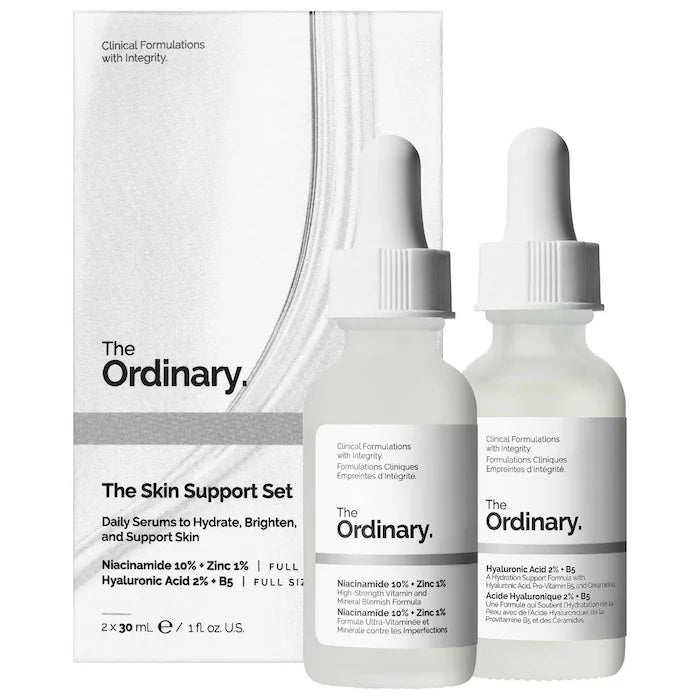 The Ordinary Set Serum Niacinamida + Serum Ácido Hialurónico - 30ml x 2 unidades