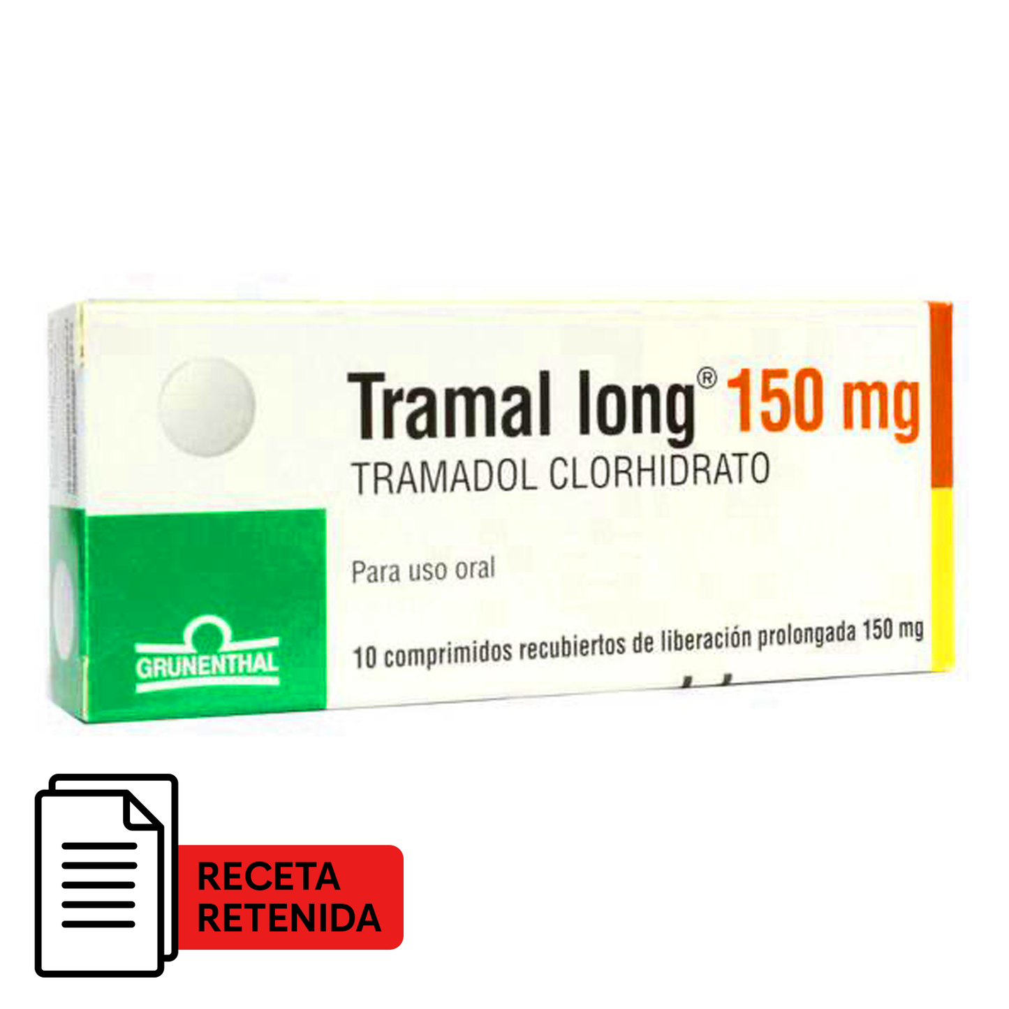 Tramal Long 150 mg - 10 Comprimidos de Liberación Prolongada