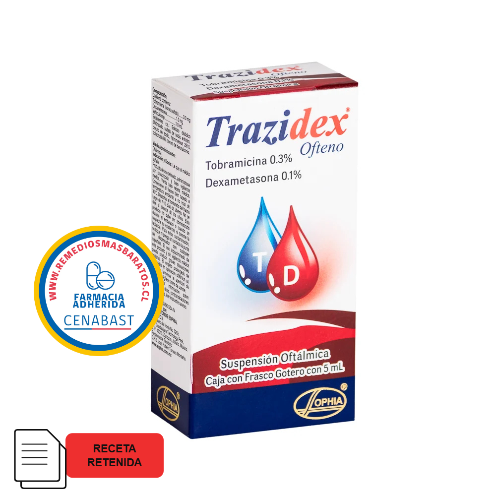 Trazidex Ofteno gotas - 5 mL - Medicamento Cenabast