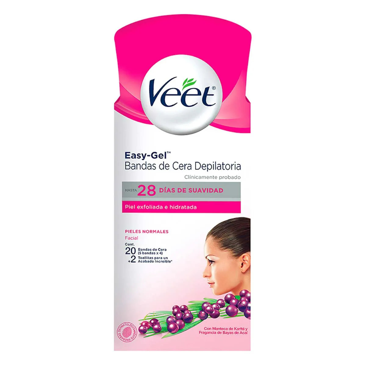 Veet Bandas Depilatorias Faciales 20 unidades