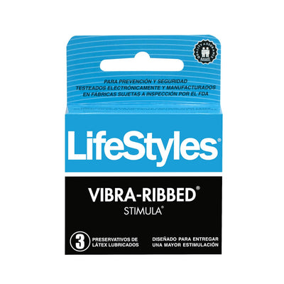 Lifestyles Vibra-Ribbed - 3 unidades