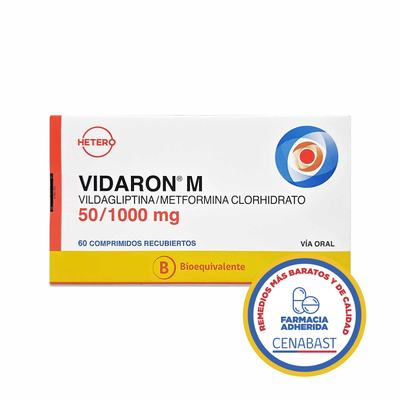 Vidaron M 50/1000mg - 60 Comprimidos Recubiertos - Medicamento Cenabast